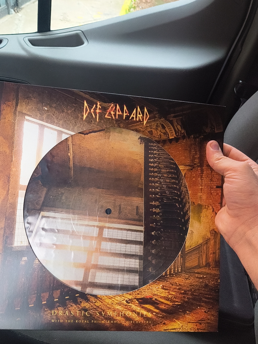 Def Leppard "Drastic Symphonies" Vinyl Picture Disc - Brown & Gold Artwork